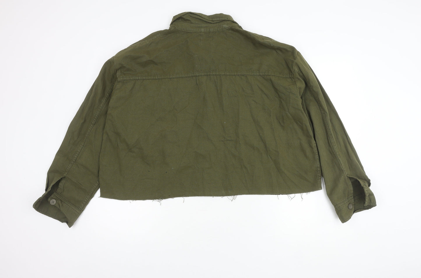 Womens UK Size 14 Topshop Green Basic Jacket