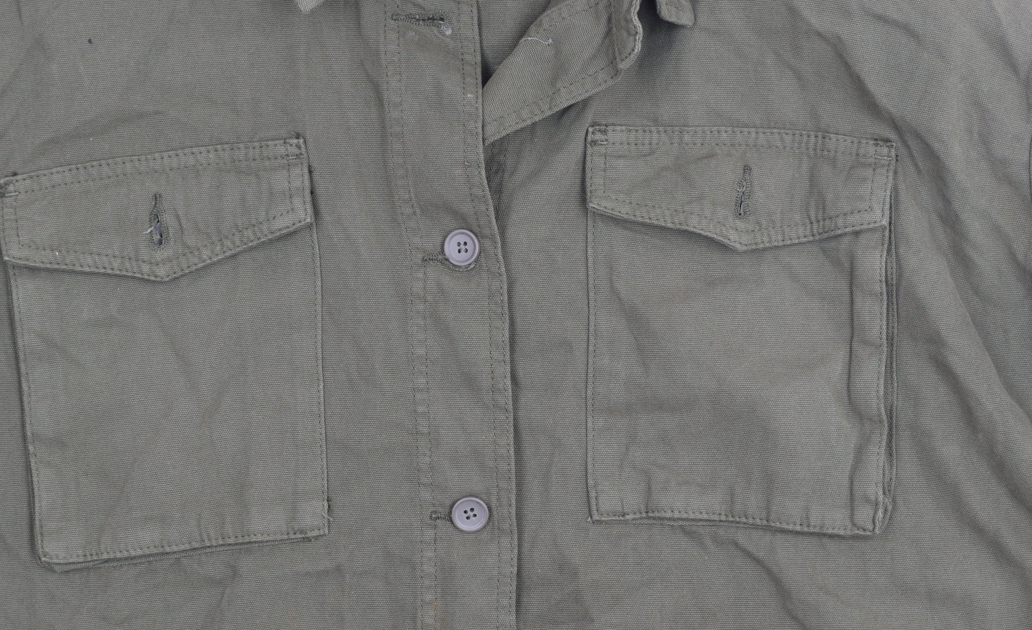 Womens UK Size 14 Topshop Green Basic Jacket
