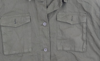 Womens UK Size 14 Topshop Green Basic Jacket