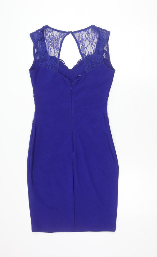 Lipsy London Women's Blue Bodycon Dress Size 10