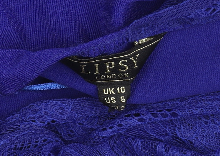 Lipsy London Women's Blue Bodycon Dress Size 10