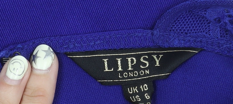 Lipsy London Women's Blue Bodycon Dress Size 10