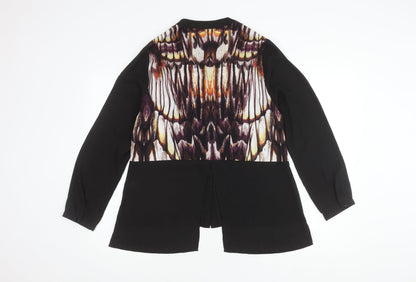 Womens UK Size 12 Kaleidoscope Black Basic Blouse
