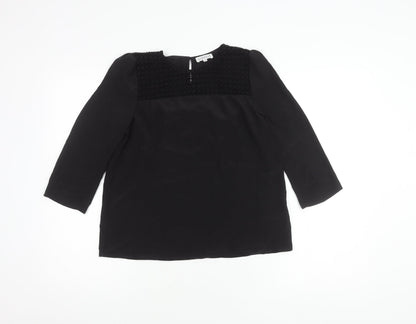 Claudie Pierlot Women's Black Top Size 8, Elegant 3/4 Sleeve