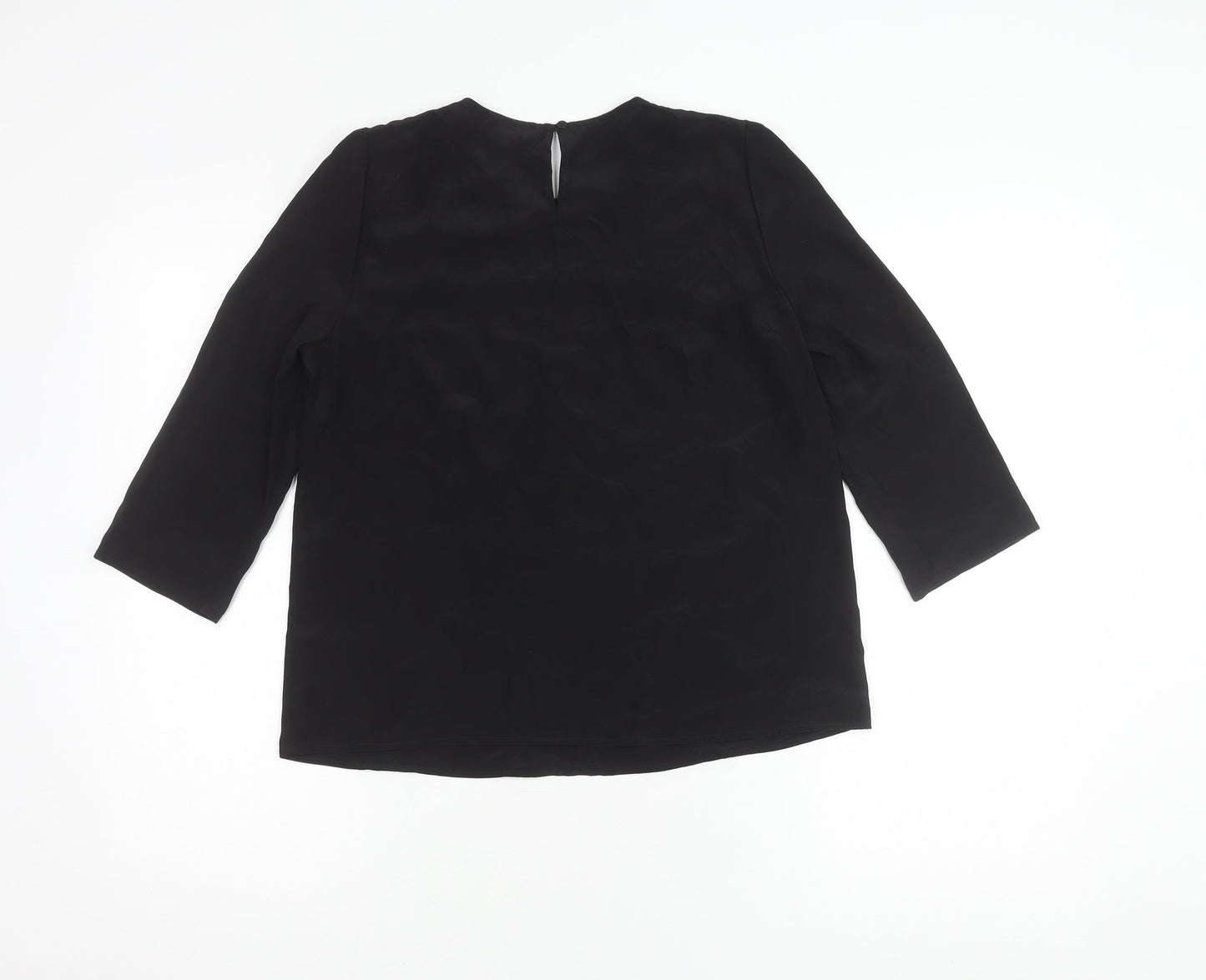 Claudie Pierlot Women's Black Top Size 8, Elegant 3/4 Sleeve