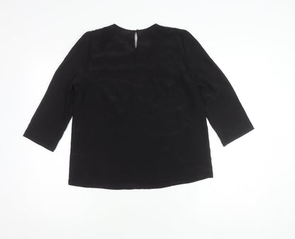 Claudie Pierlot Women's Black Top Size 8, Elegant 3/4 Sleeve