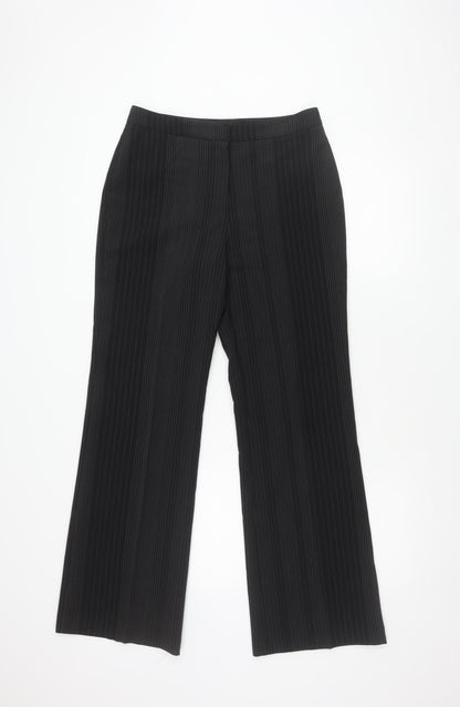 Marks and Spencer Men's Black Striped Trousers Size 10