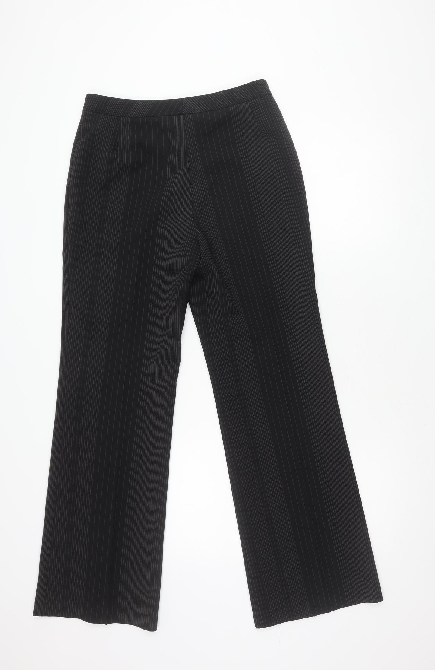 Marks and Spencer Men's Black Striped Trousers Size 10