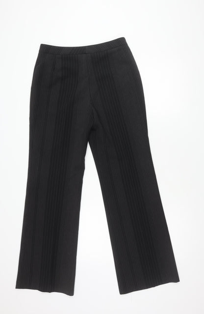 Marks and Spencer Men's Black Striped Trousers Size 10