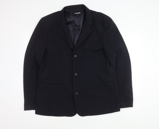 Mens UK Size XL Flatseven Regular Black Suit Jacket