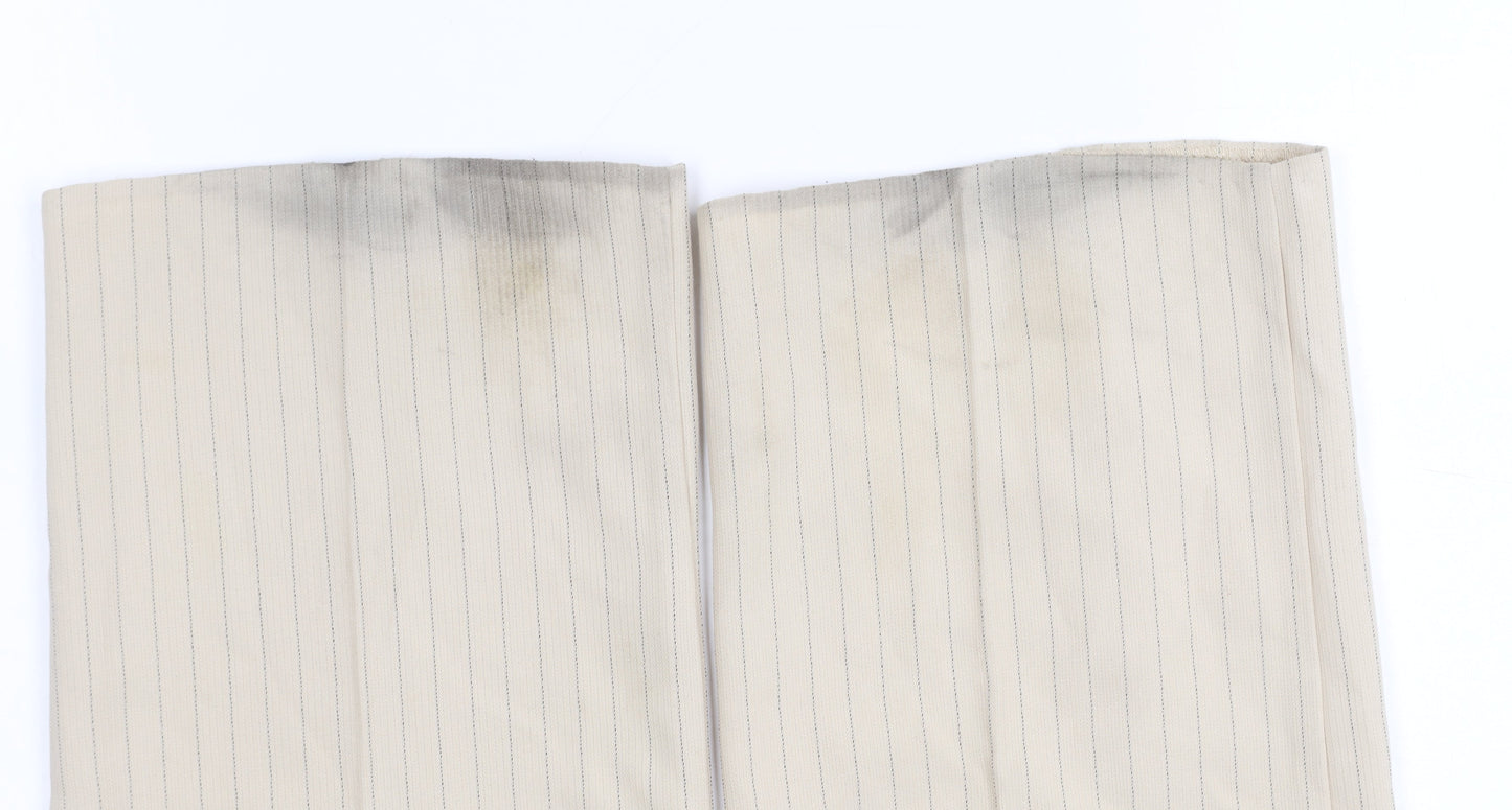 Klass Unisex Beige Striped Trousers Size 16