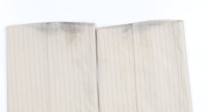 Klass Unisex Beige Striped Trousers Size 16