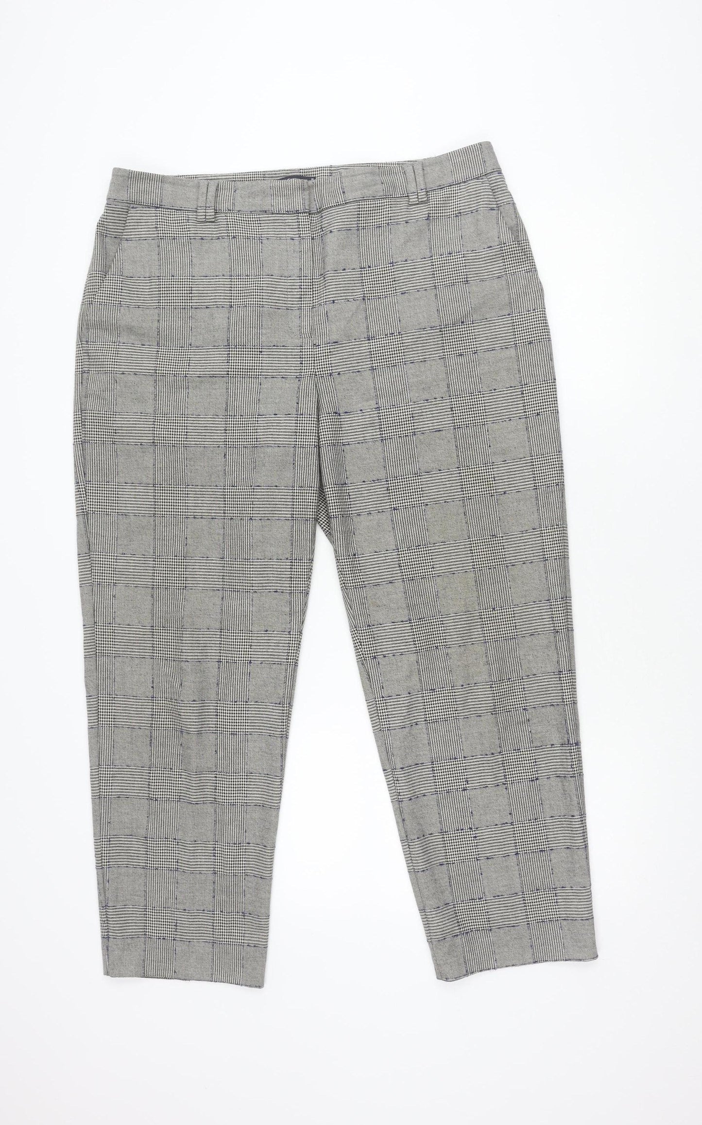 Marks and Spencer Unisex Checked Trousers Size 16