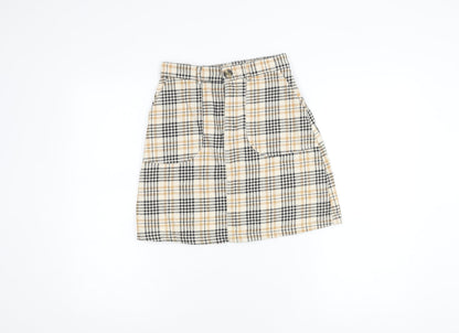Womens UK Size 4 Monki A-Line Twill Skirt