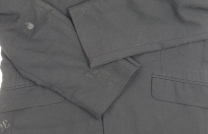 Mens UK Size 40 Jonathan Adams Regular Black Suit Jacket