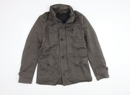Zara Man Brown Military Jacket for Men - Size S