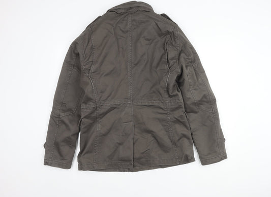 Zara Man Brown Military Jacket for Men - Size S