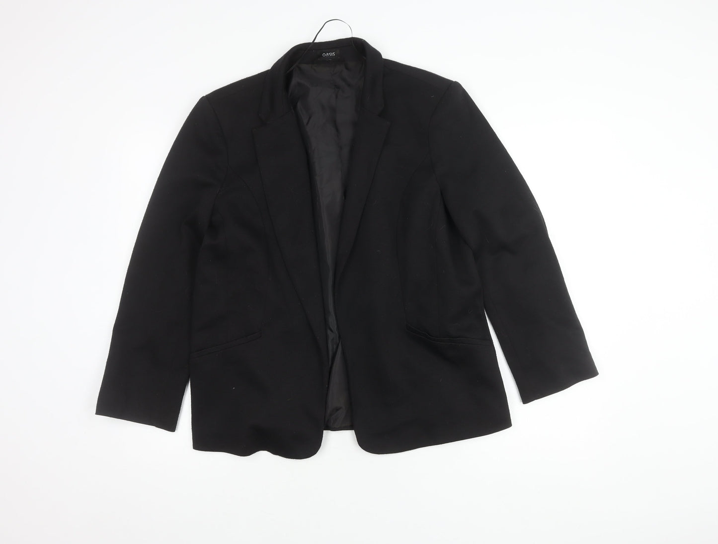 Oasis Women's Black Blazer Size 16 Lined Business