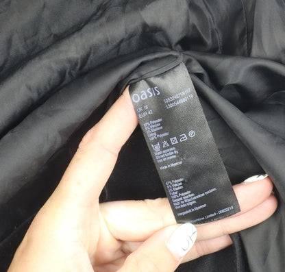 Oasis Women's Black Blazer Size 16 Lined Business