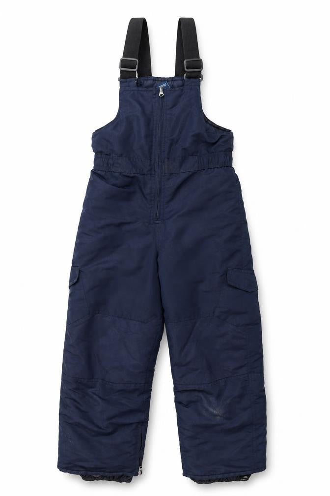 Front view of Falls Creek boys’ blue snow pants, size 8, insulated, winter