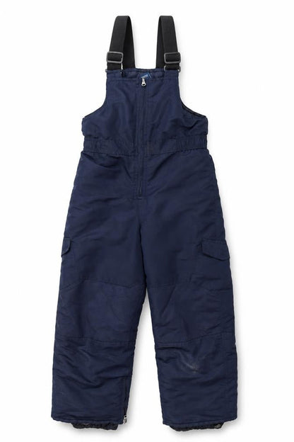 Front view of Falls Creek boys’ blue snow pants, size 8, insulated, winter