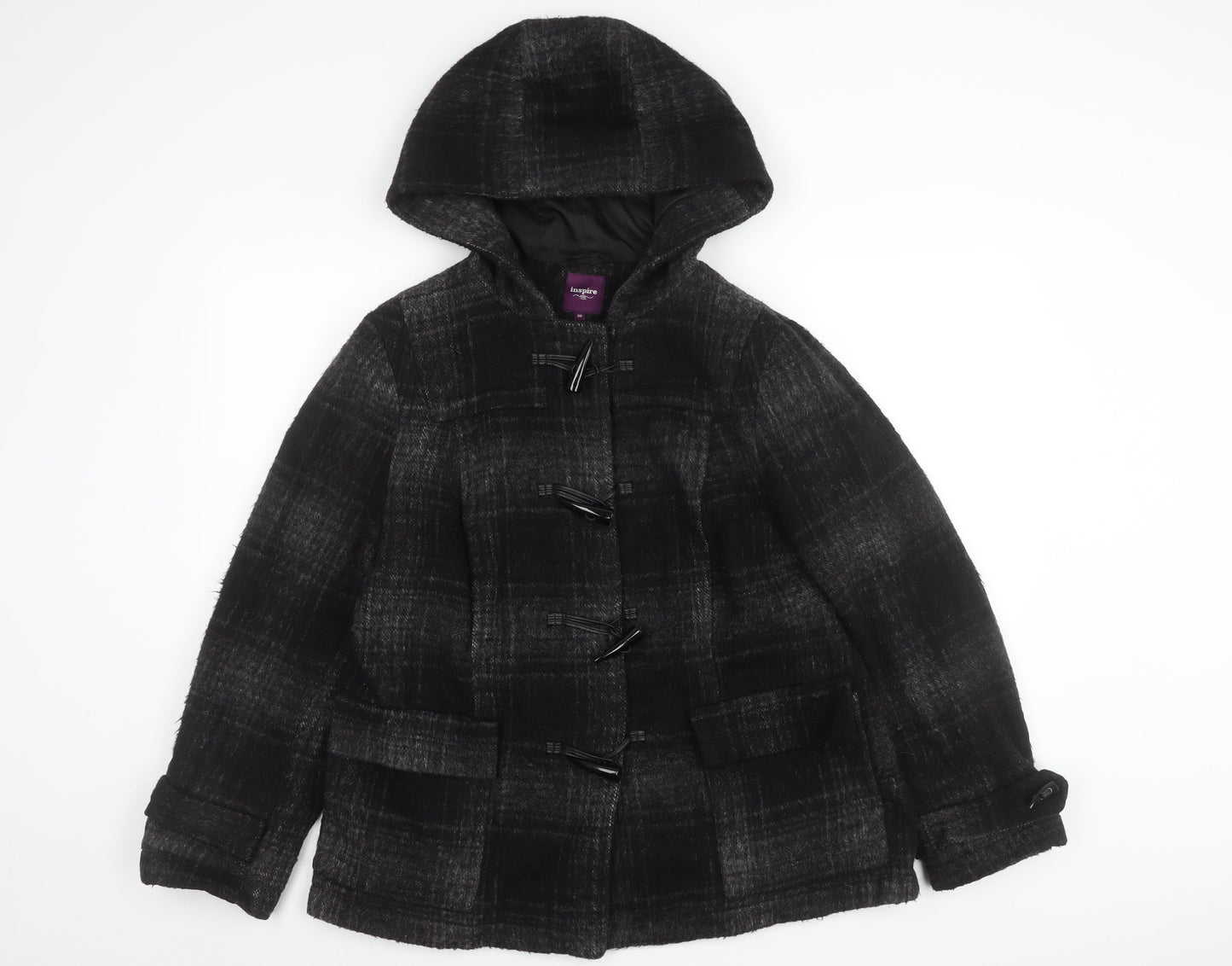 Womens UK Size 20 New Look Black Duffle Coat