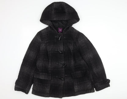 Womens UK Size 20 New Look Black Duffle Coat