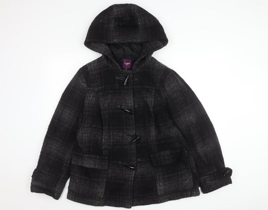 Womens UK Size 20 New Look Black Duffle Coat