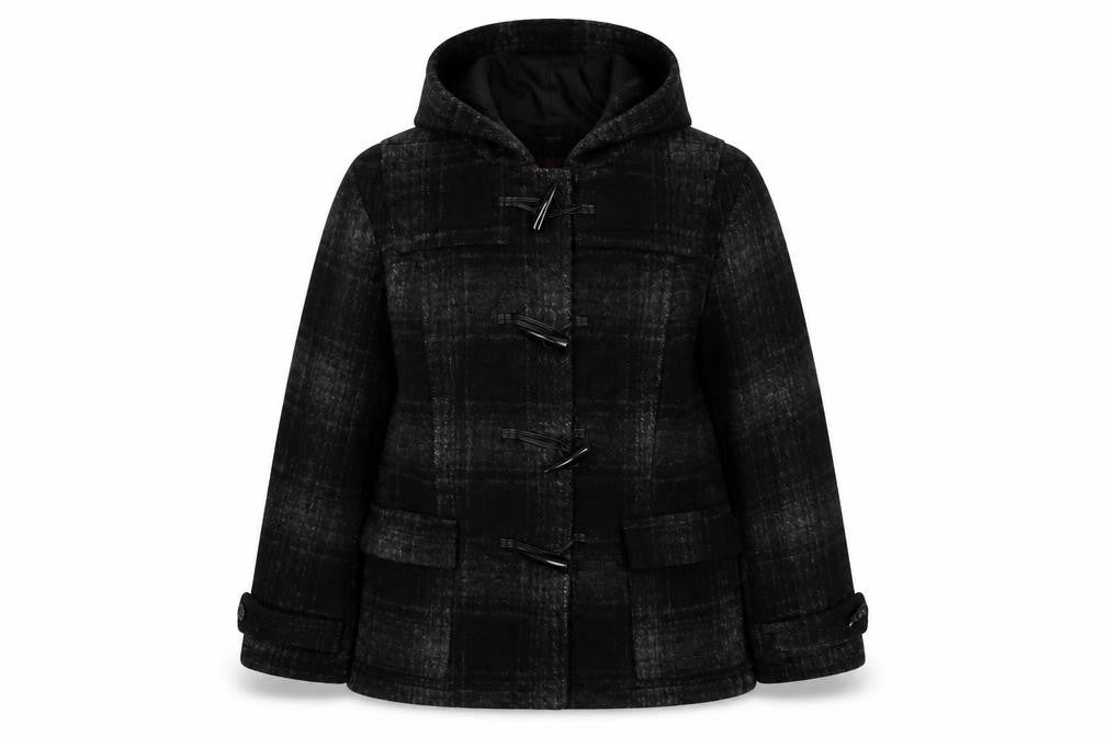 Womens UK Size 20 New Look Black Duffle Coat