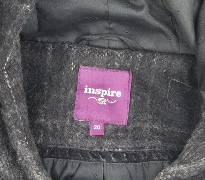 Womens UK Size 20 New Look Black Duffle Coat