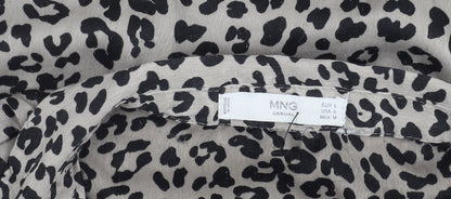 MNG Women's Multicoloured Animal Print Button-Up Shirt