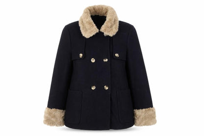 Womens UK Size 12 Topshop Black Pea Coat