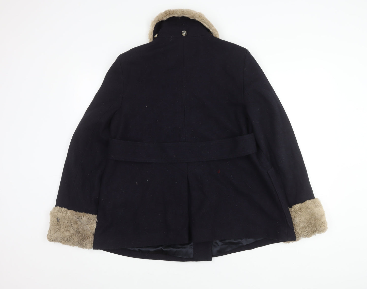 Womens UK Size 12 Topshop Black Pea Coat