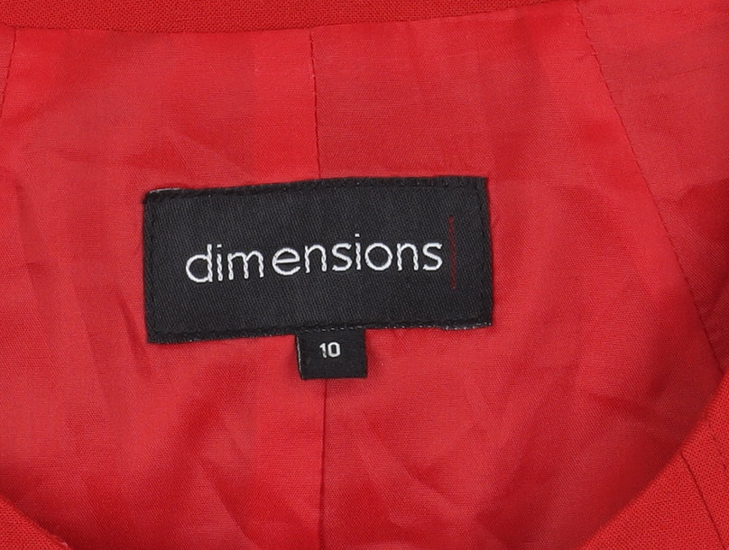 Dimensions Women's Red Suit Jacket Size 10