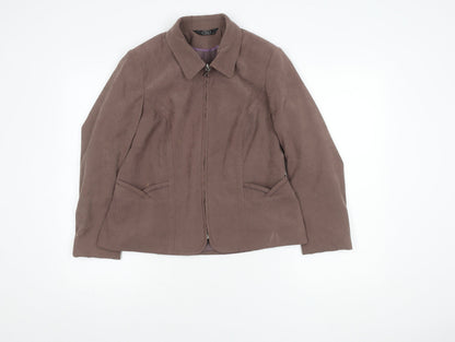Womens UK Size 12 BM Brown Basic Jacket