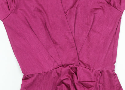 Next Women's Pink Dress, Size 12, Elegant Long Sleeve