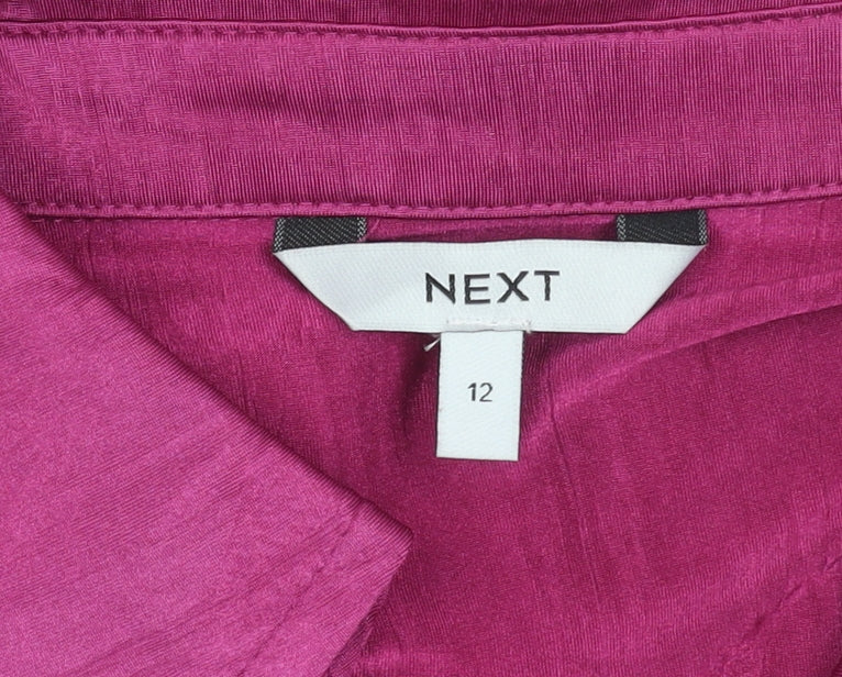 Next Women's Pink Dress, Size 12, Elegant Long Sleeve