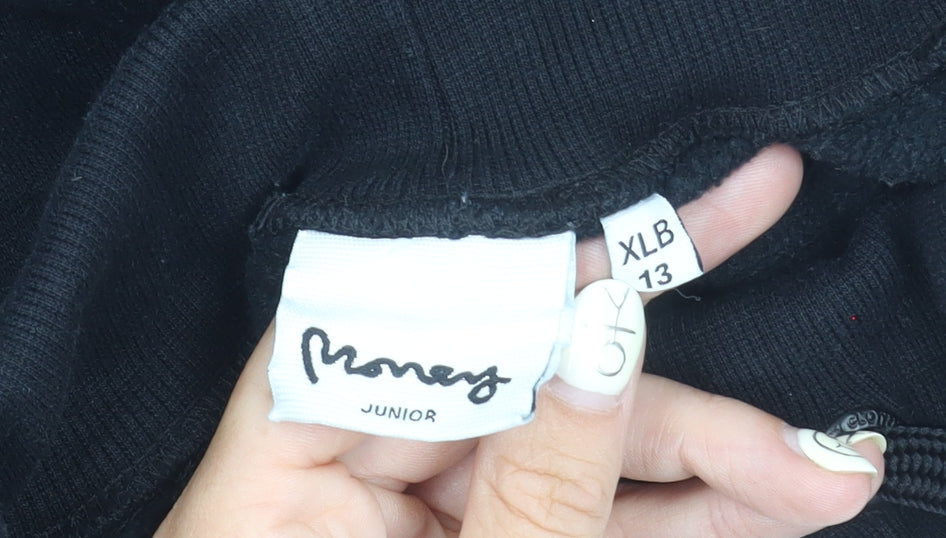 Money Boys Black Jogger Trousers - Size 13 Years