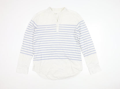 SOFTGREY Men's XL White Striped Shirt