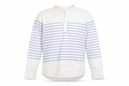 SOFTGREY Men's XL White Striped Shirt