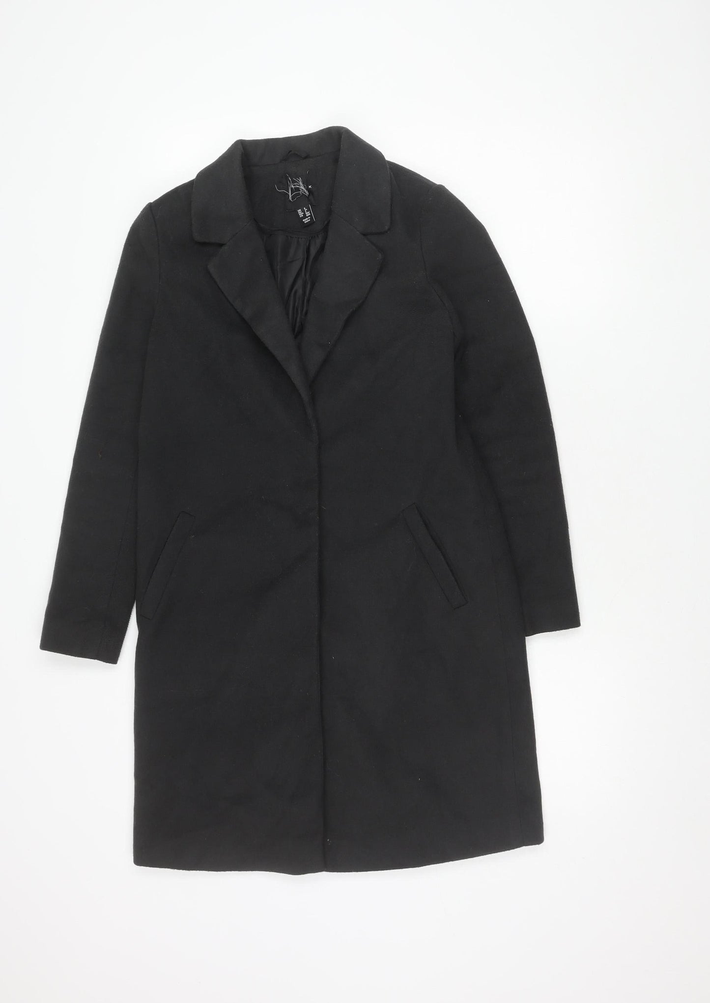 Womens UK Size 6 New Look Black Overcoat