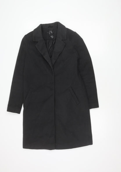 Womens UK Size 6 New Look Black Overcoat