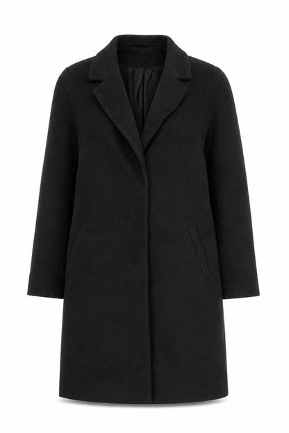 Womens UK Size 6 New Look Black Overcoat