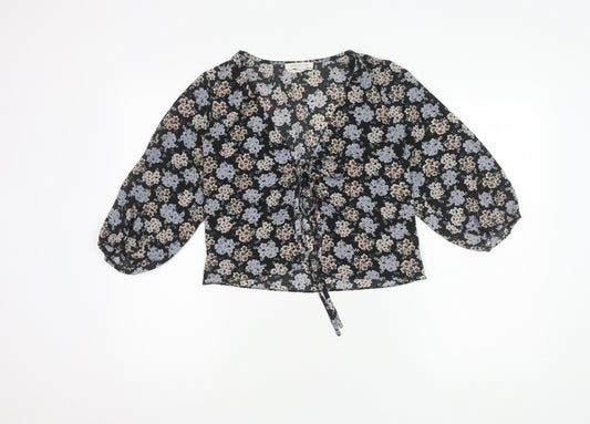 Womens UK Size S Urban Outfitters Black Tunic Blouse
