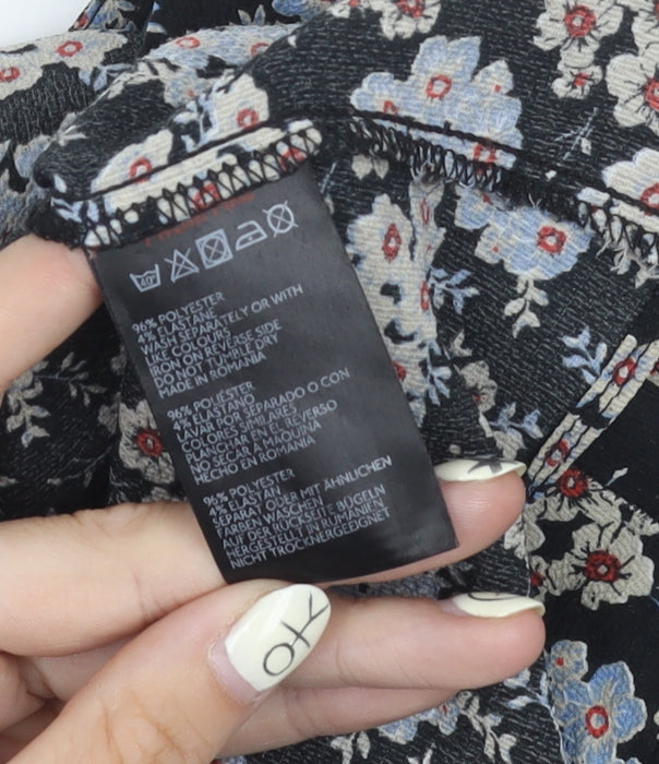 Womens UK Size S Urban Outfitters Black Tunic Blouse