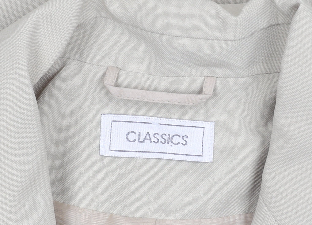 Classics Women's Beige Blazer, Size 12, Regular Fit