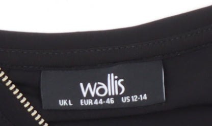 Womens UK Size L Wallis Black Basic Blouse