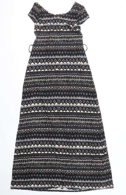 Wallis Women’s Black Geometric Dress - S