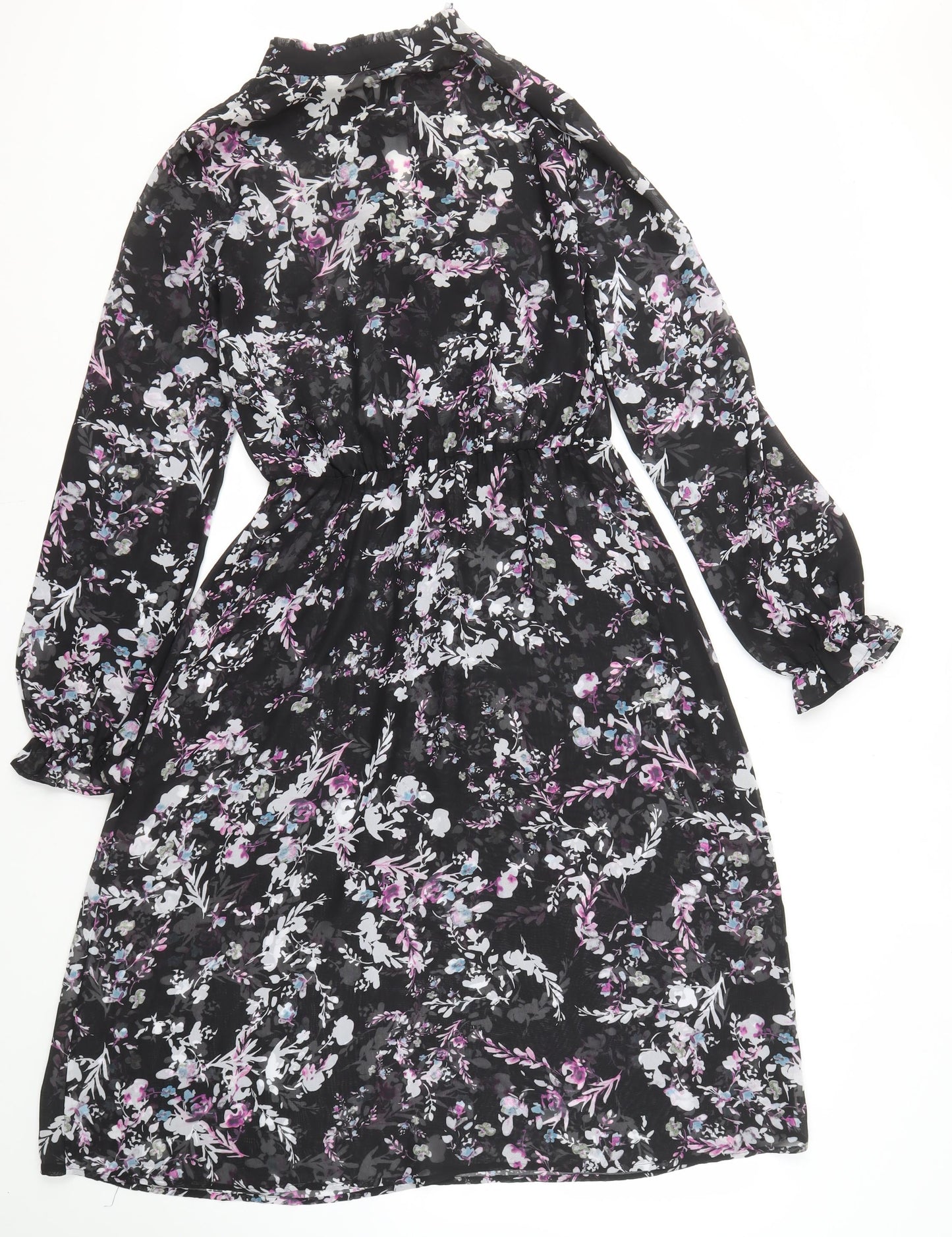 Long Tall Sally Women's Black Floral Dress Size 10