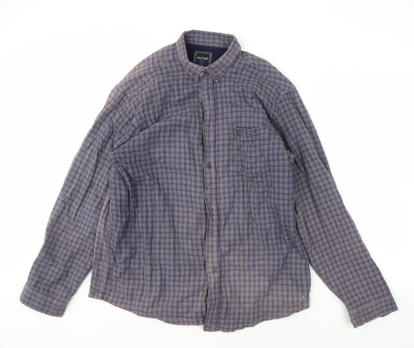 James Pringle Men's Multicoloured Check Shirt L